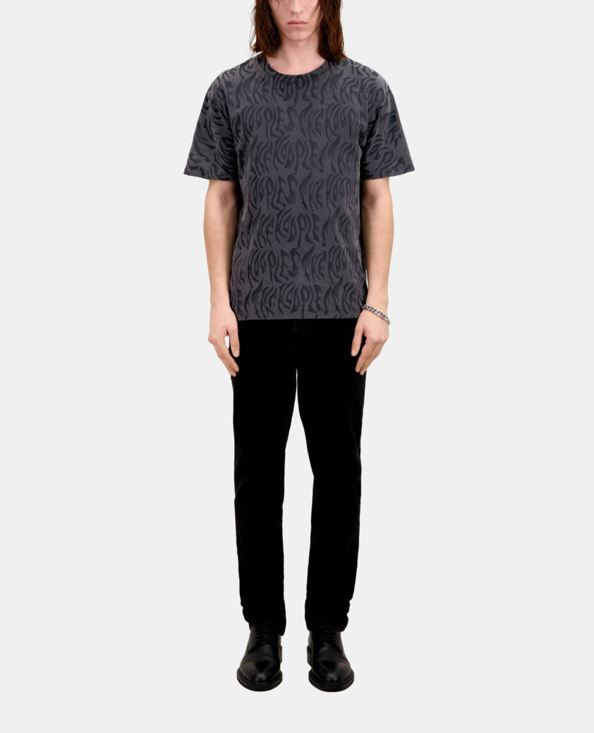 The Kooples HOMME BLACK WASHED t-shirt homme imprimé