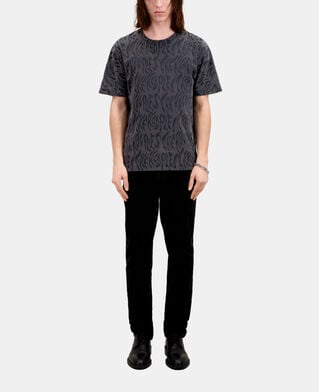 The Kooples HOMME BLACK WASHED t-shirt homme imprimé