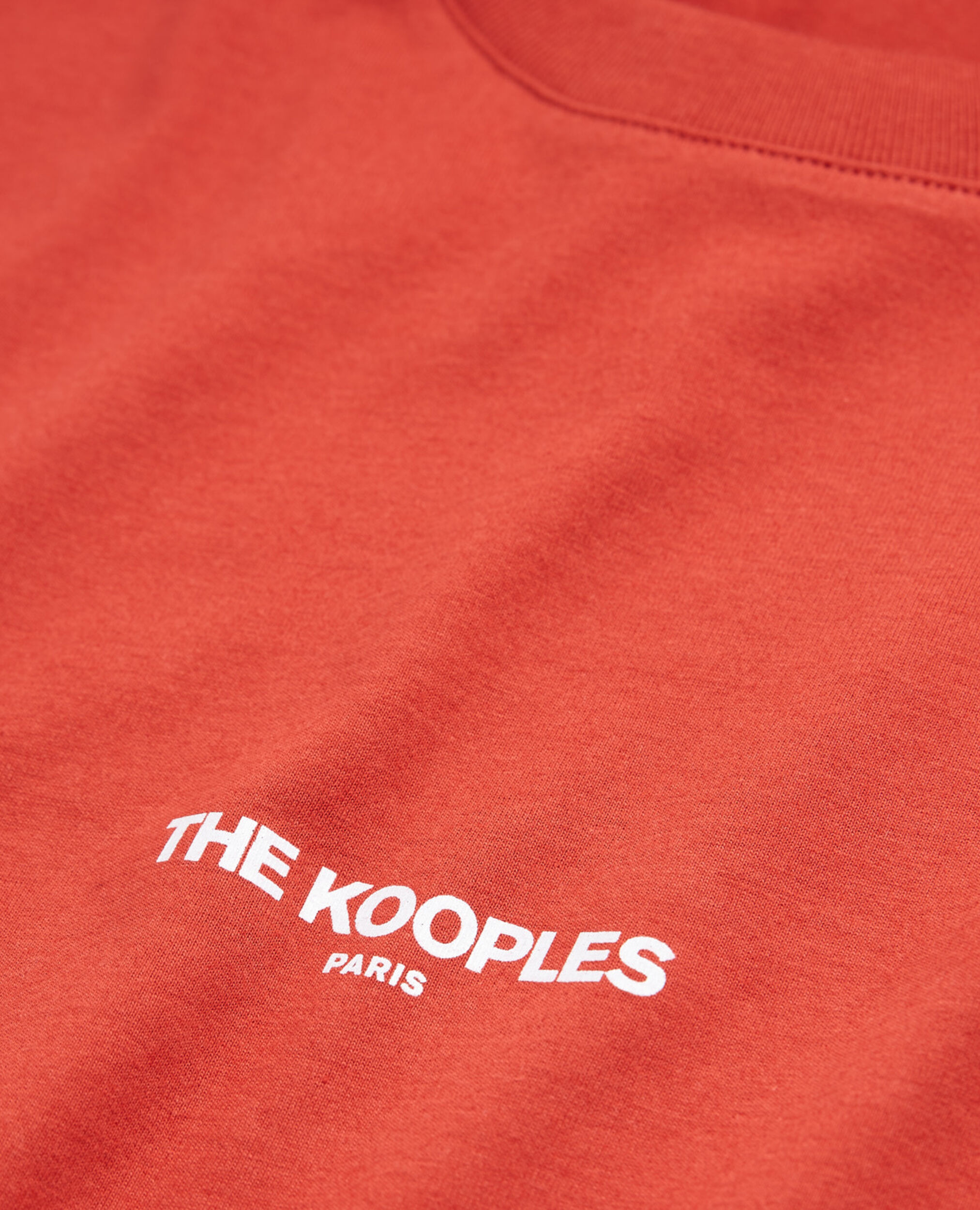 Red T-shirt with small The Kooples logo, RED, hi-res image number null
