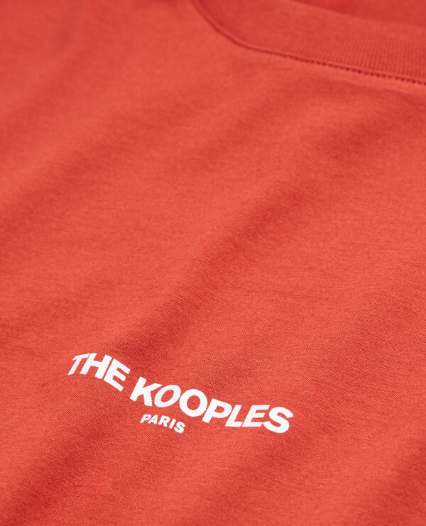 t-shirt rouge à petit logo the kooples