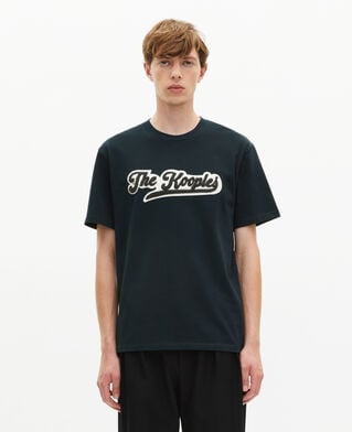 The Kooples H BOTTLE GREEN t-shirt with dark green patch