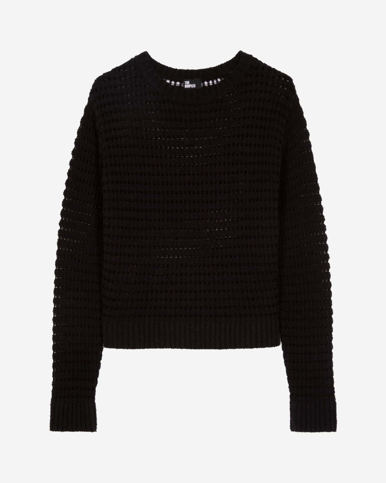 The Kooples FEMME BLACK pull ajouré mélangé noir