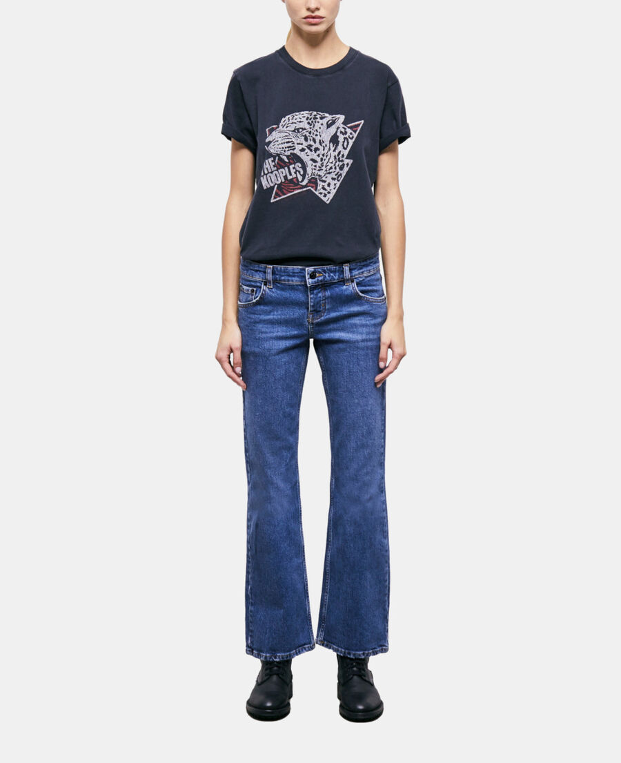 The Kooples FEMME BLUE DENIM jean bootcut bleu
