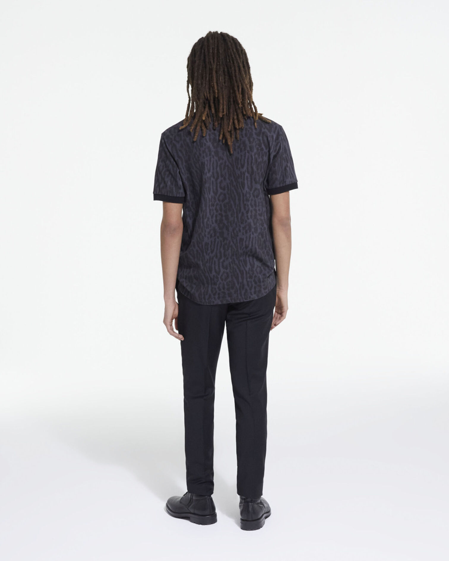 Classic leopard print polo, BLACK, hi-res image number null