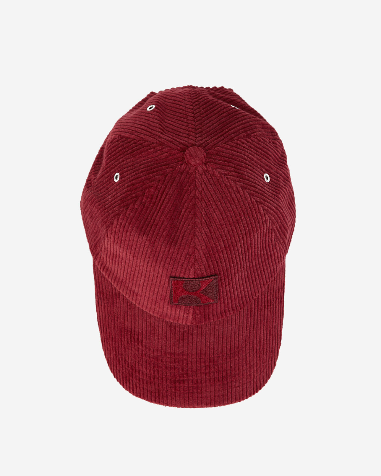 The Kooples UNISEX BURGUNDY samtkappe bordeauxfarben gesticktes k-logo