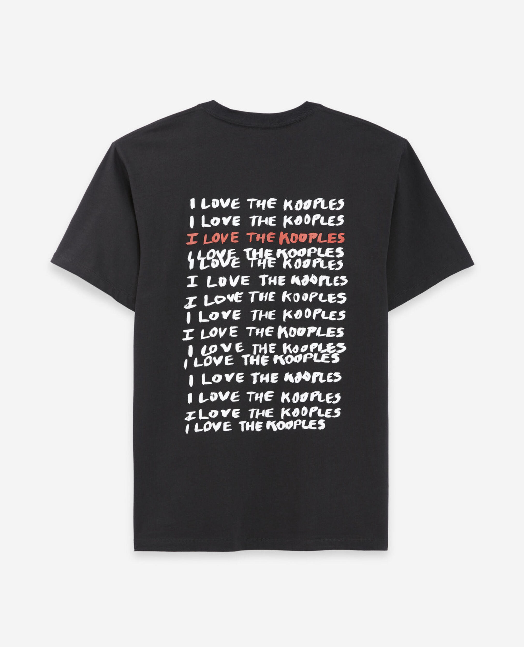T-Shirt schwarz Baumwolle Love The Kooples, BLACK, hi-res image number null