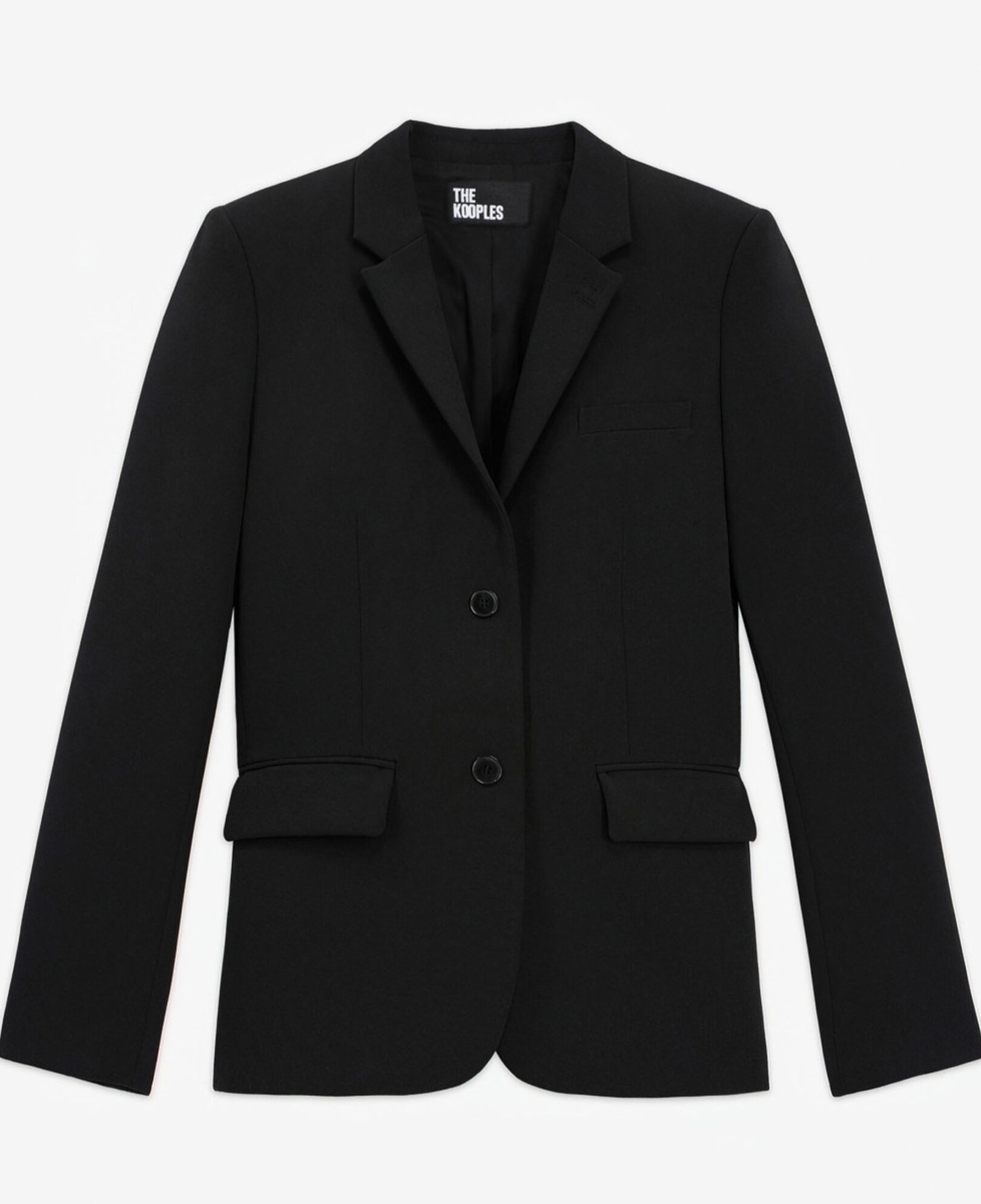 The Kooples DAMEN BLACK schwarze anzugjacke aus crêpe
