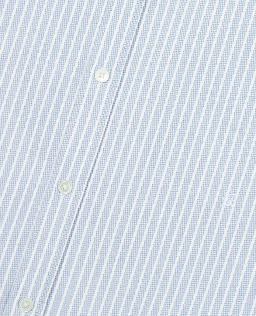 The Kooples FEMME BLUE chemise en coton ray&eacute;e bleue