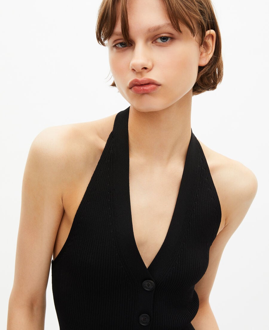The Kooples WOMEN BLACK black mesh top