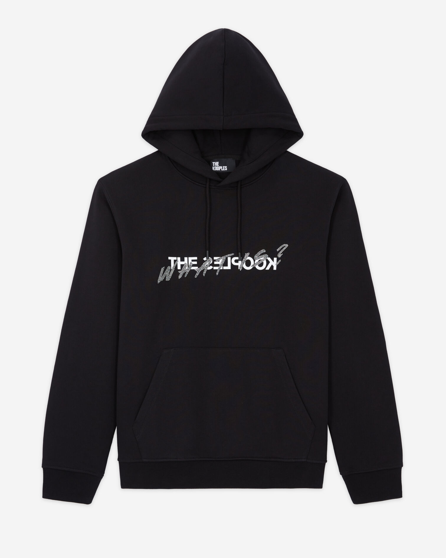 Herren Schwarzes Sweatshirt mit „What is“-Schriftzug, BLACK, hi-res image number null