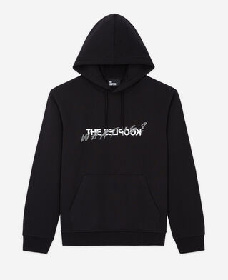 The Kooples HERREN BLACK herren schwarzes sweatshirt mit „what is“-schriftzug