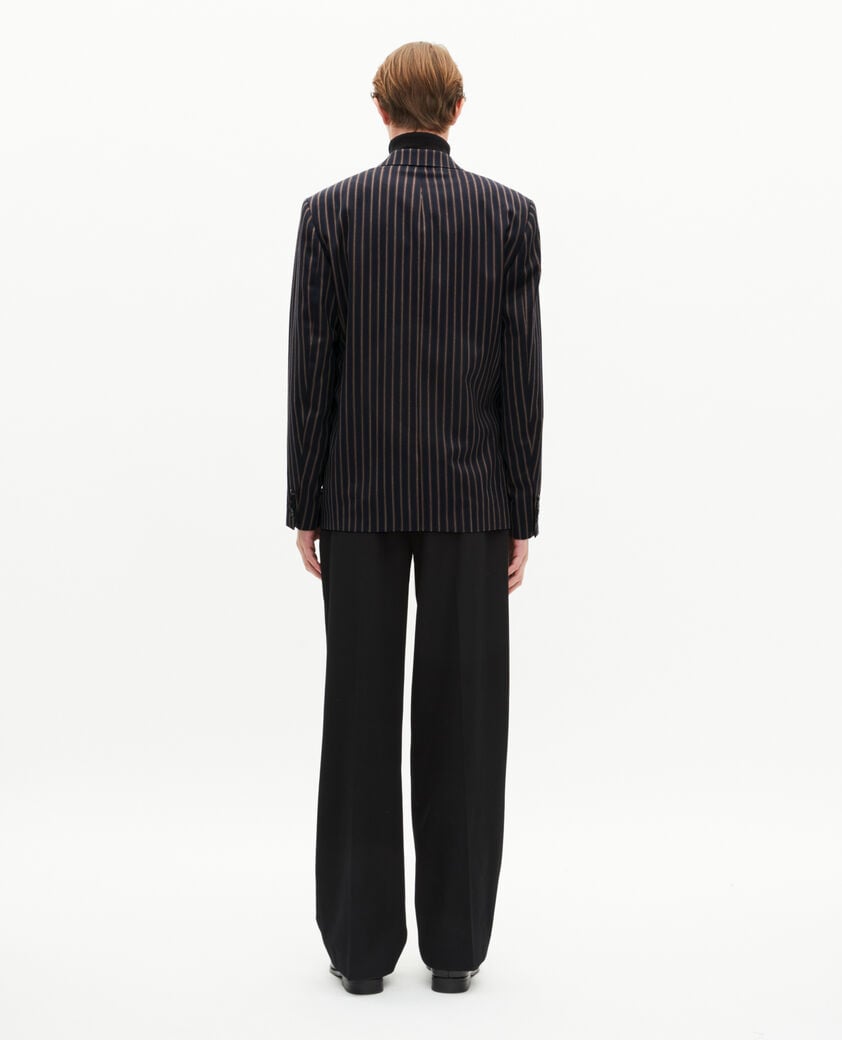 The Kooples HOMME BLUE-WHITE-RED veste à rayures marine