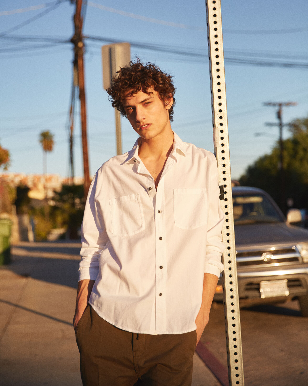 The Kooples MEN WHITE oversized white shirt