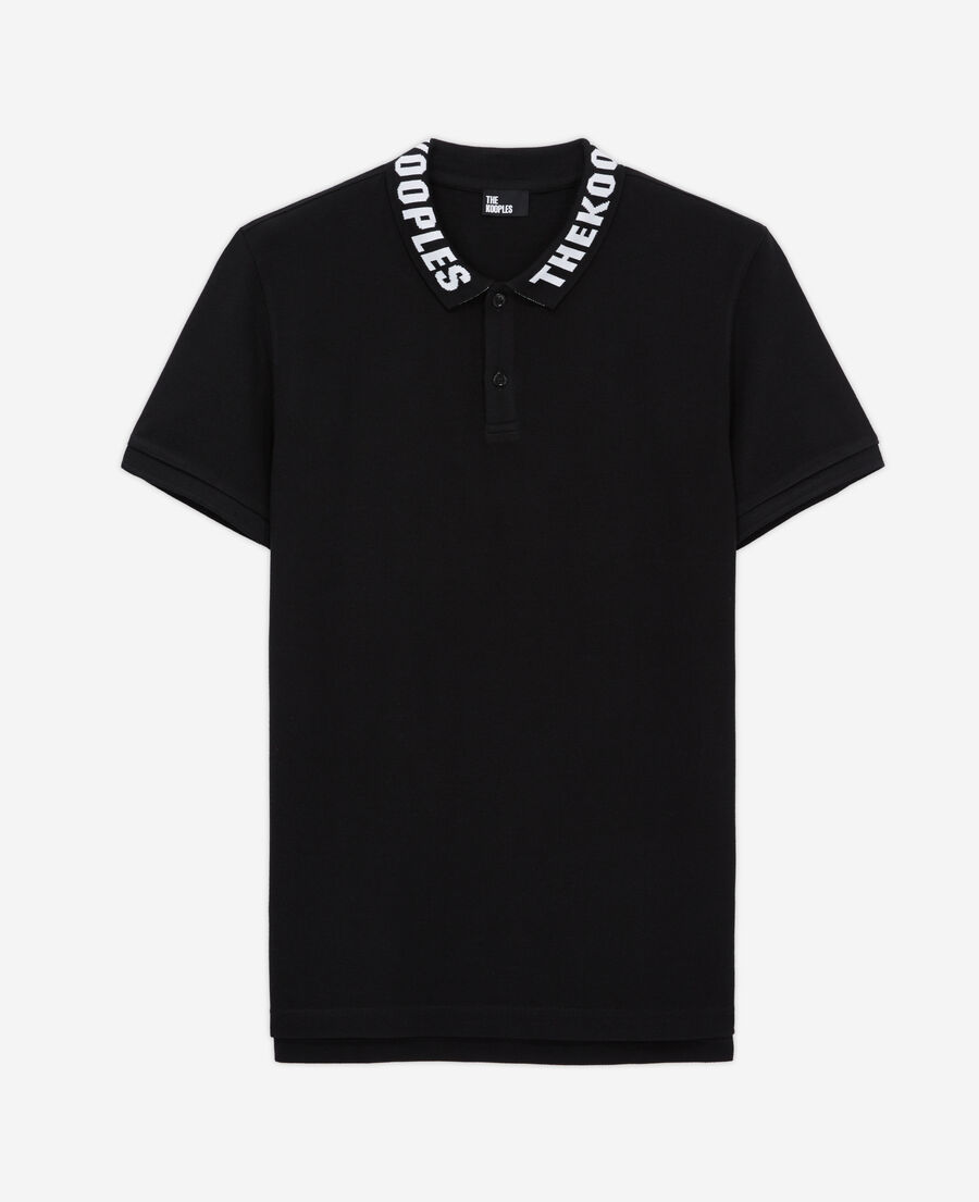 black logo polo shirt