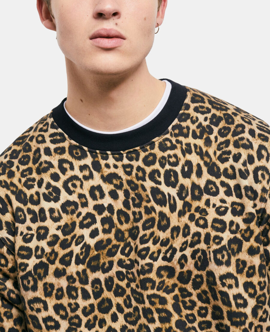 sweatshirt mit leopardenmuster
