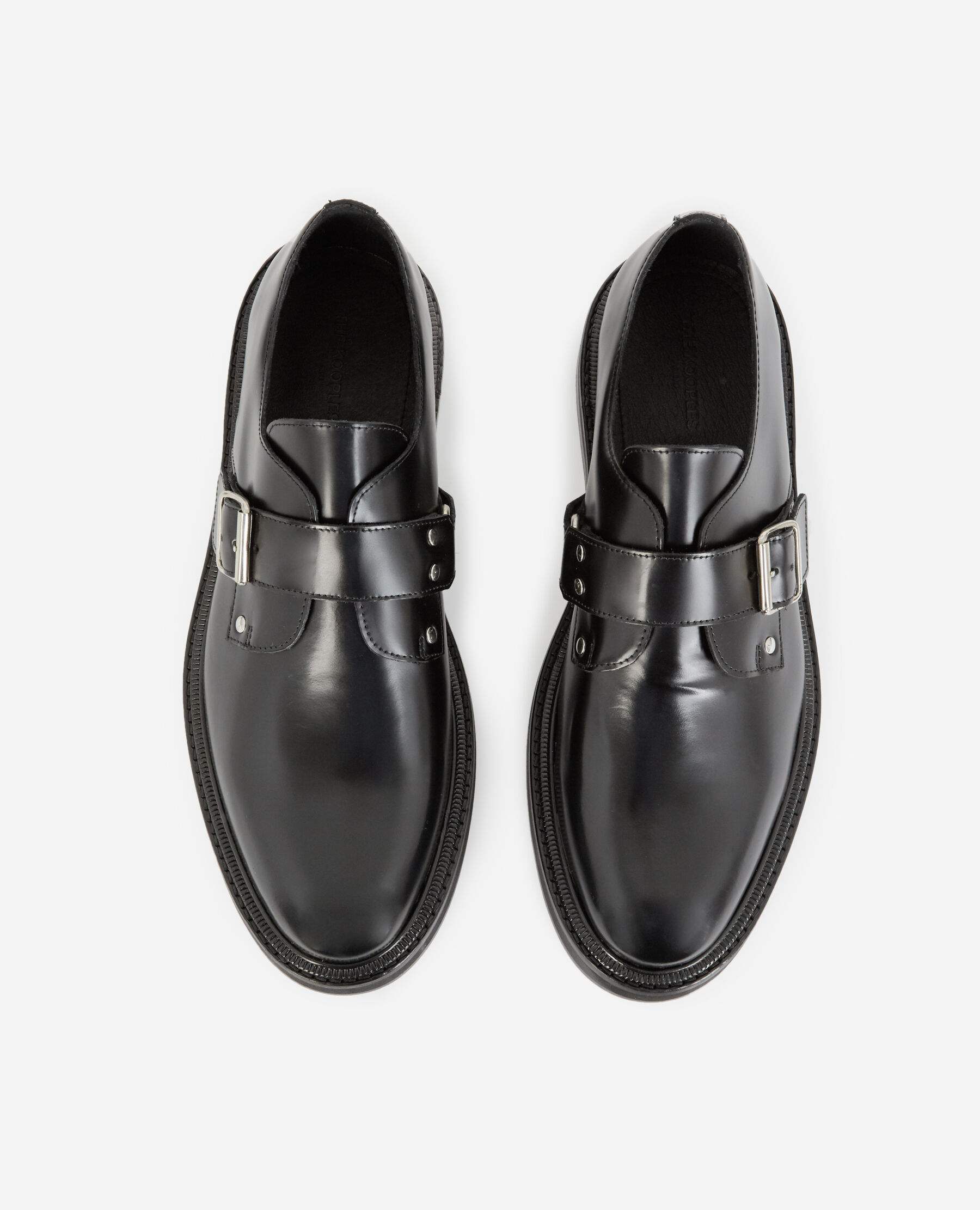 Black shoes in leather with silver buckle The Kooples