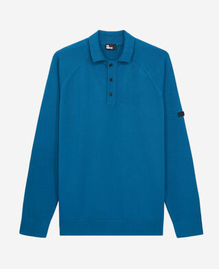 The Kooples HOMME MEDIUM BLUE polo bleu en maille
