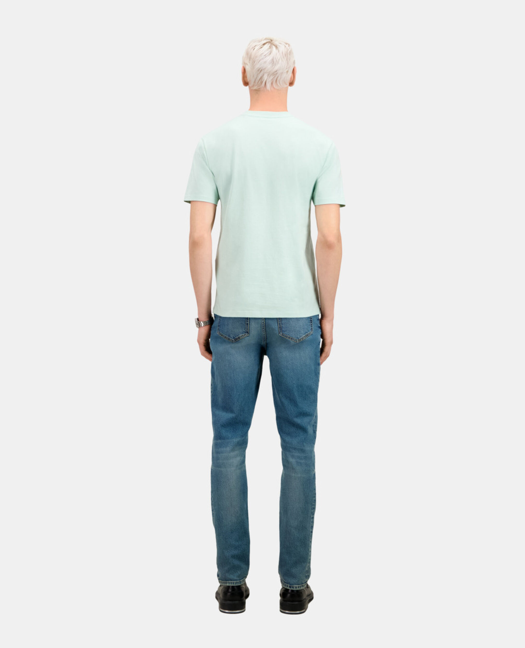 T-shirt Homme vert avec broderie Vintage skull, OCEAN, hi-res image number null