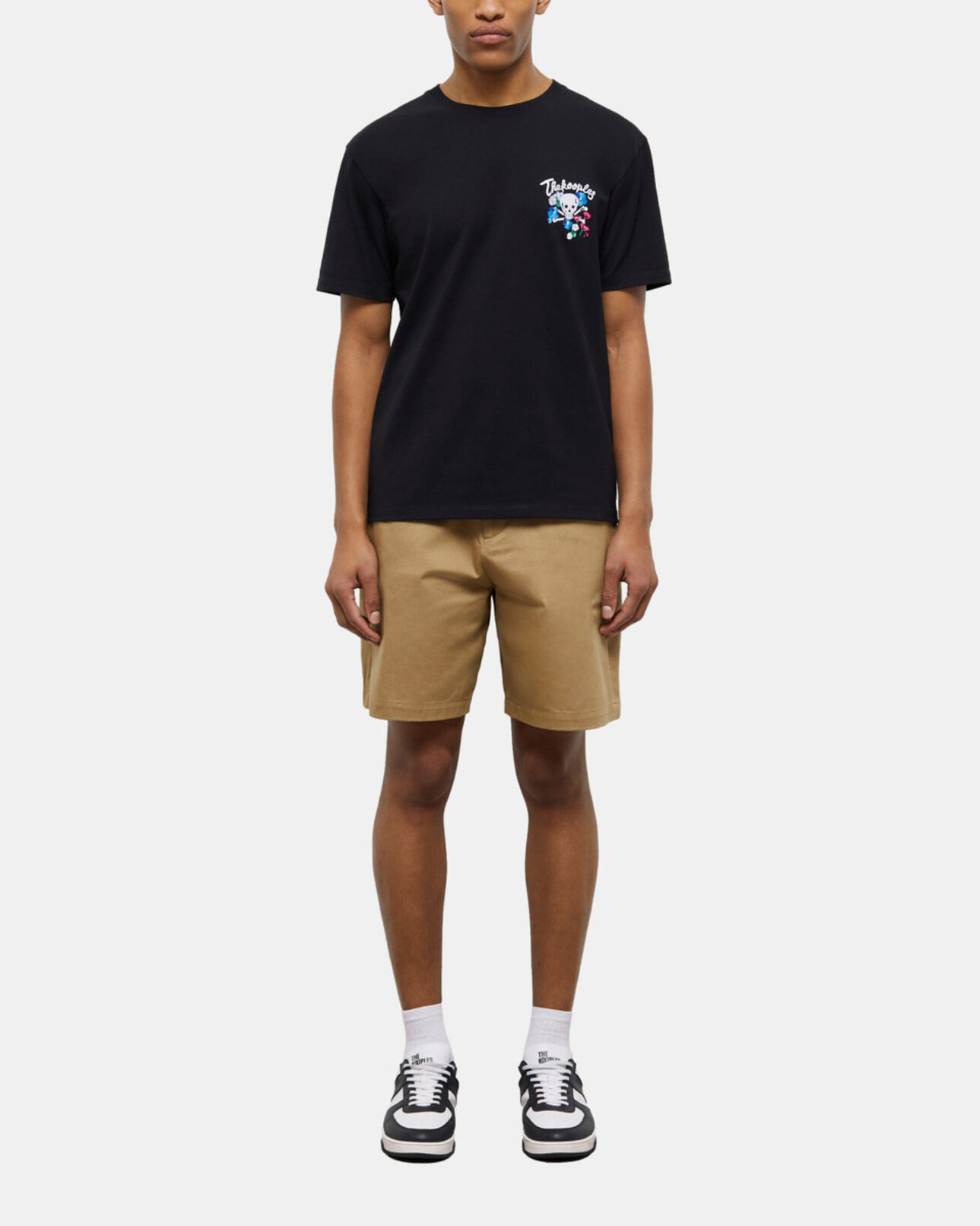 The Kooples HOMME BLACK t-shirt homme noir avec broderie