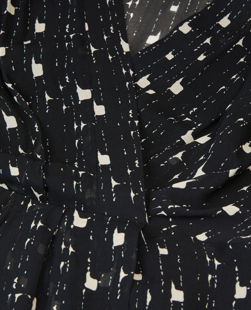 The Kooples FEMME BLACK WHITE robe courte imprimée