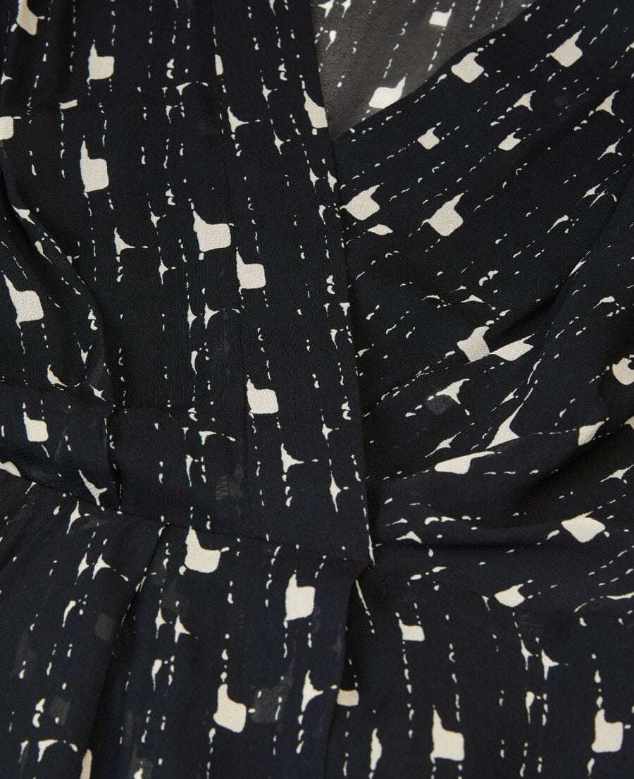 The Kooples FEMME BLACK WHITE robe courte imprimée