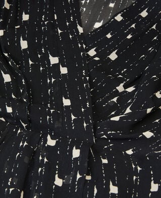 The Kooples FEMME BLACK WHITE robe courte imprimée