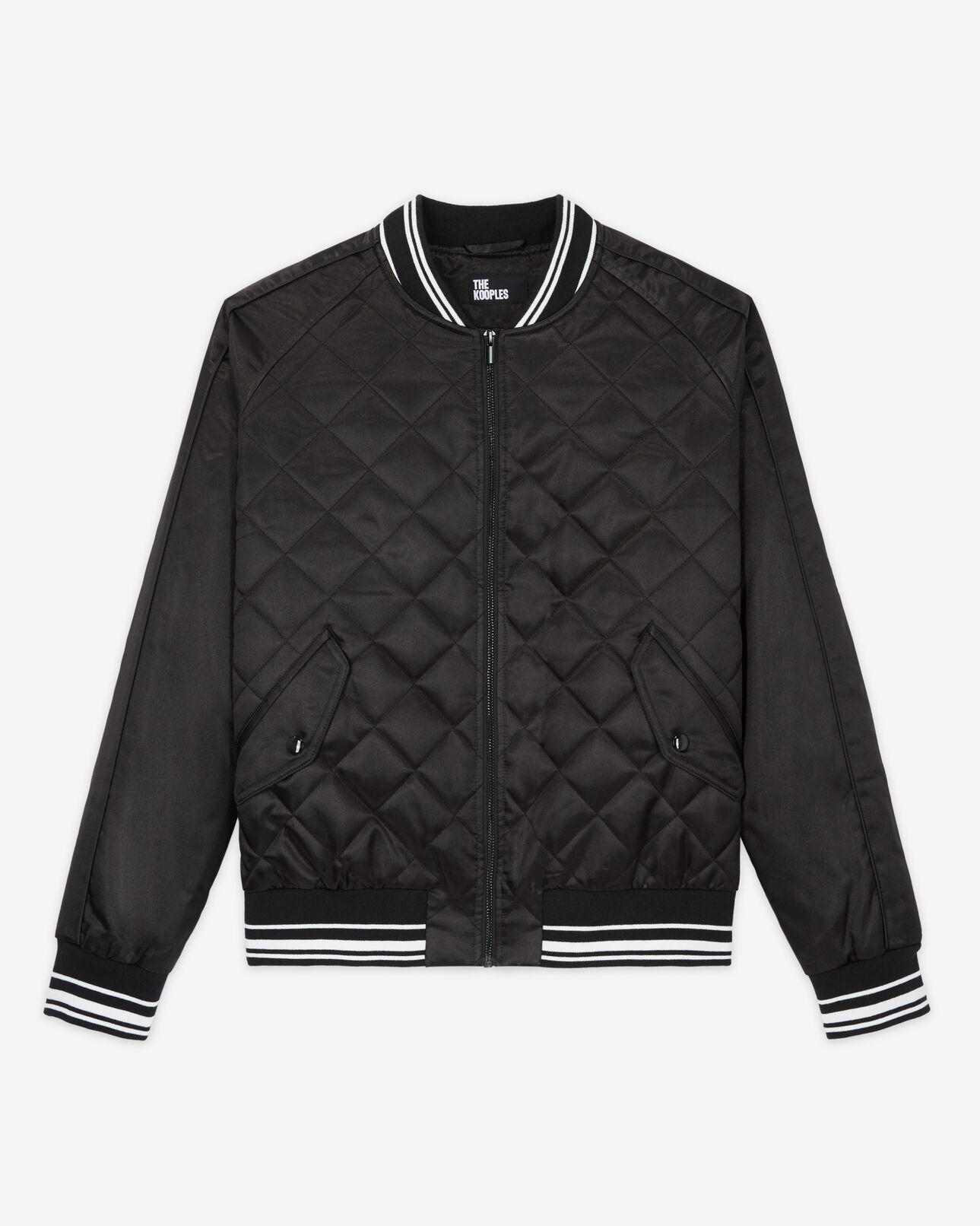 The Kooples MEN BLACK embroidered black jacket