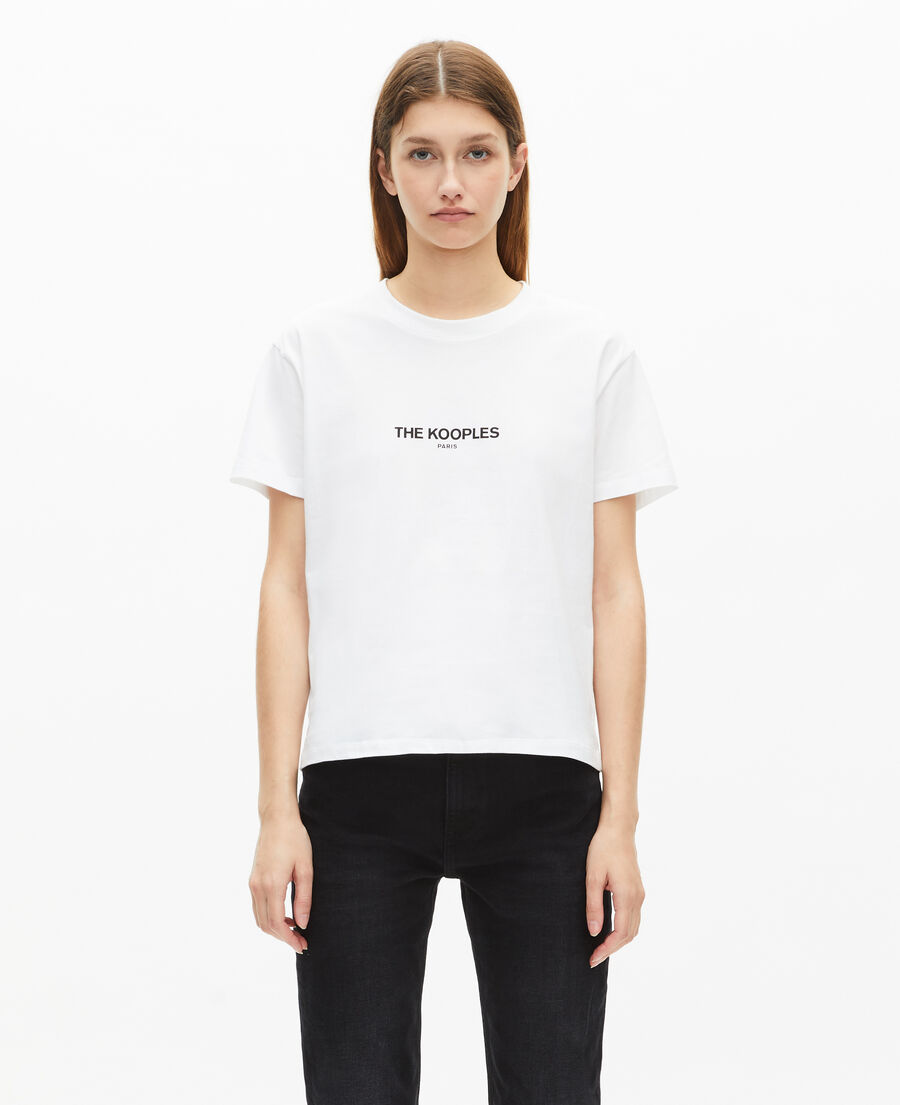 The Kooples WOMEN WHITE white logo t-shirt