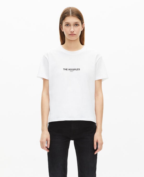 The Kooples FEMME WHITE t-shirt logo blanc