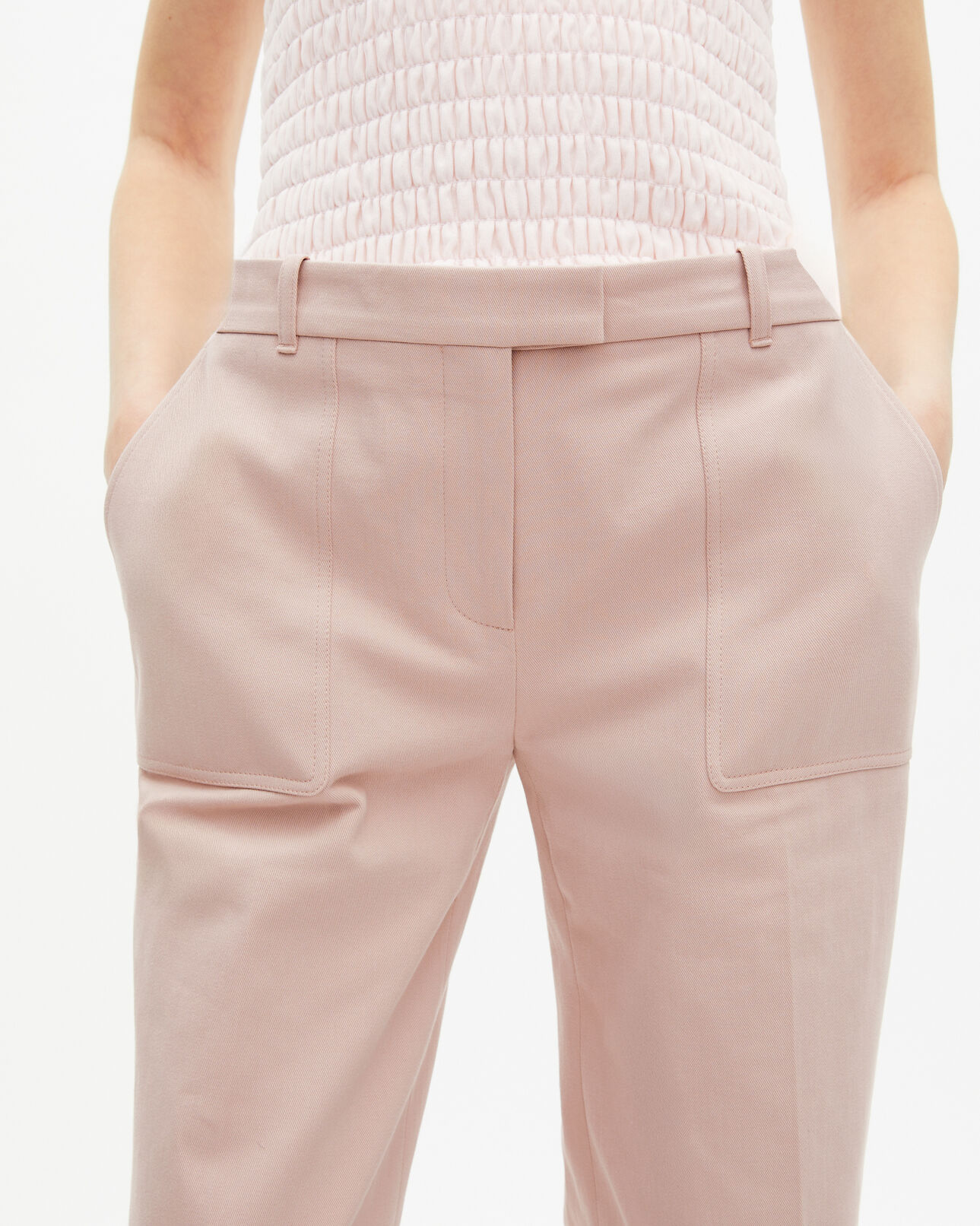 The Kooples WOMEN LILA light pink wide leg pants