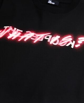 The Kooples WOMEN BLACK what is black neon effect t-shirt