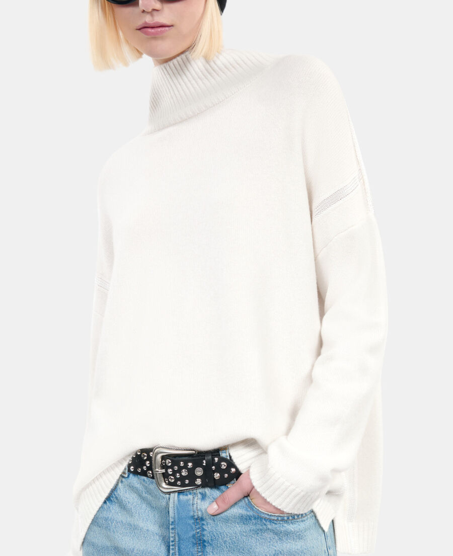The Kooples FEMME ECRU pull en cachemire écru