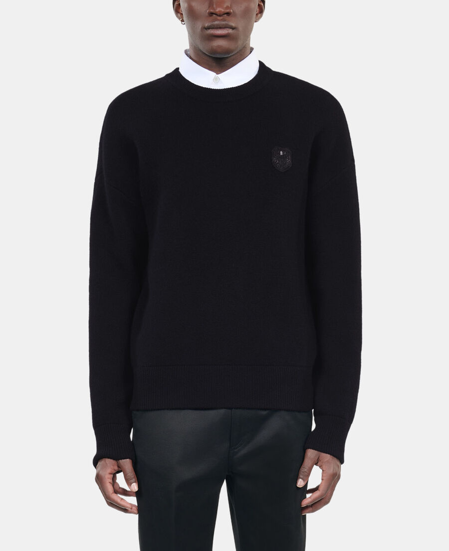 The Kooples MEN BLACK black wool sweater