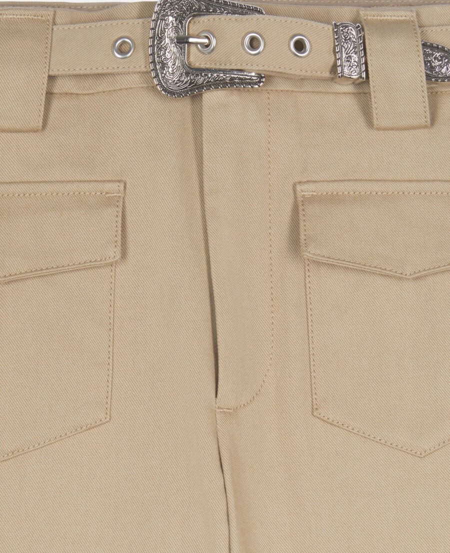 The Kooples FEMME BEIGE pantalon flare beige