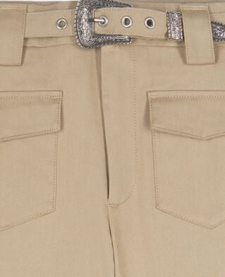 The Kooples FEMME BEIGE pantalon flare beige