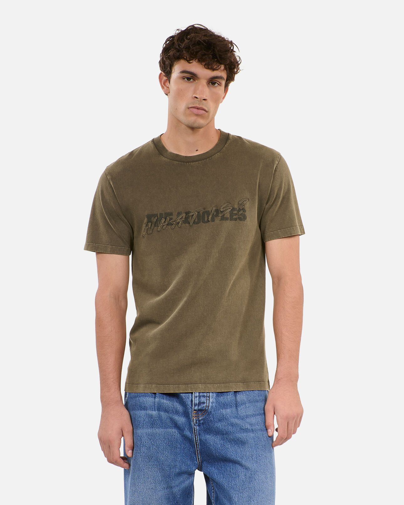 The Kooples MEN KAKI khaki what t-shirt