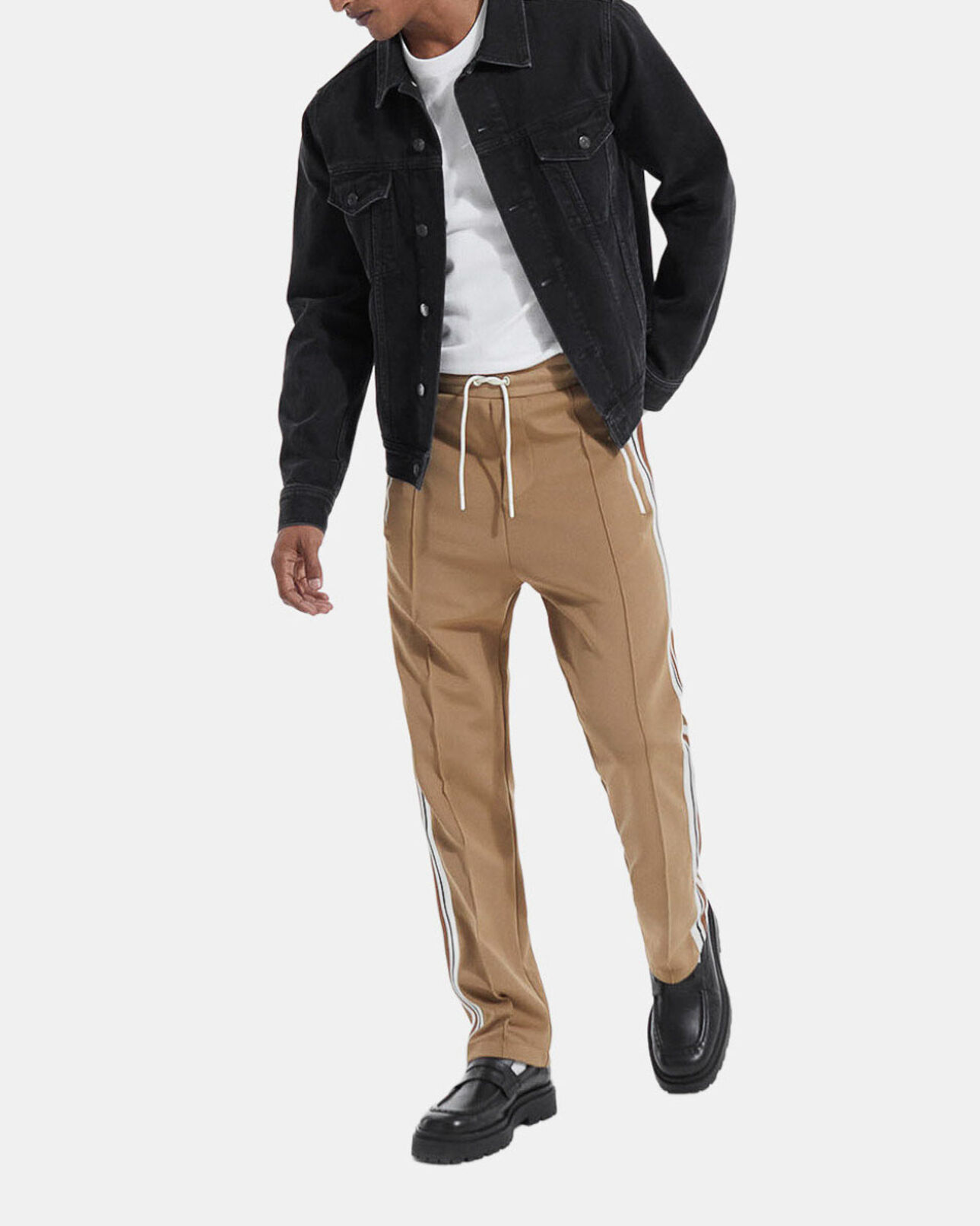 The Kooples MEN BLACK WASHED black faded denim jacket with chest pockets