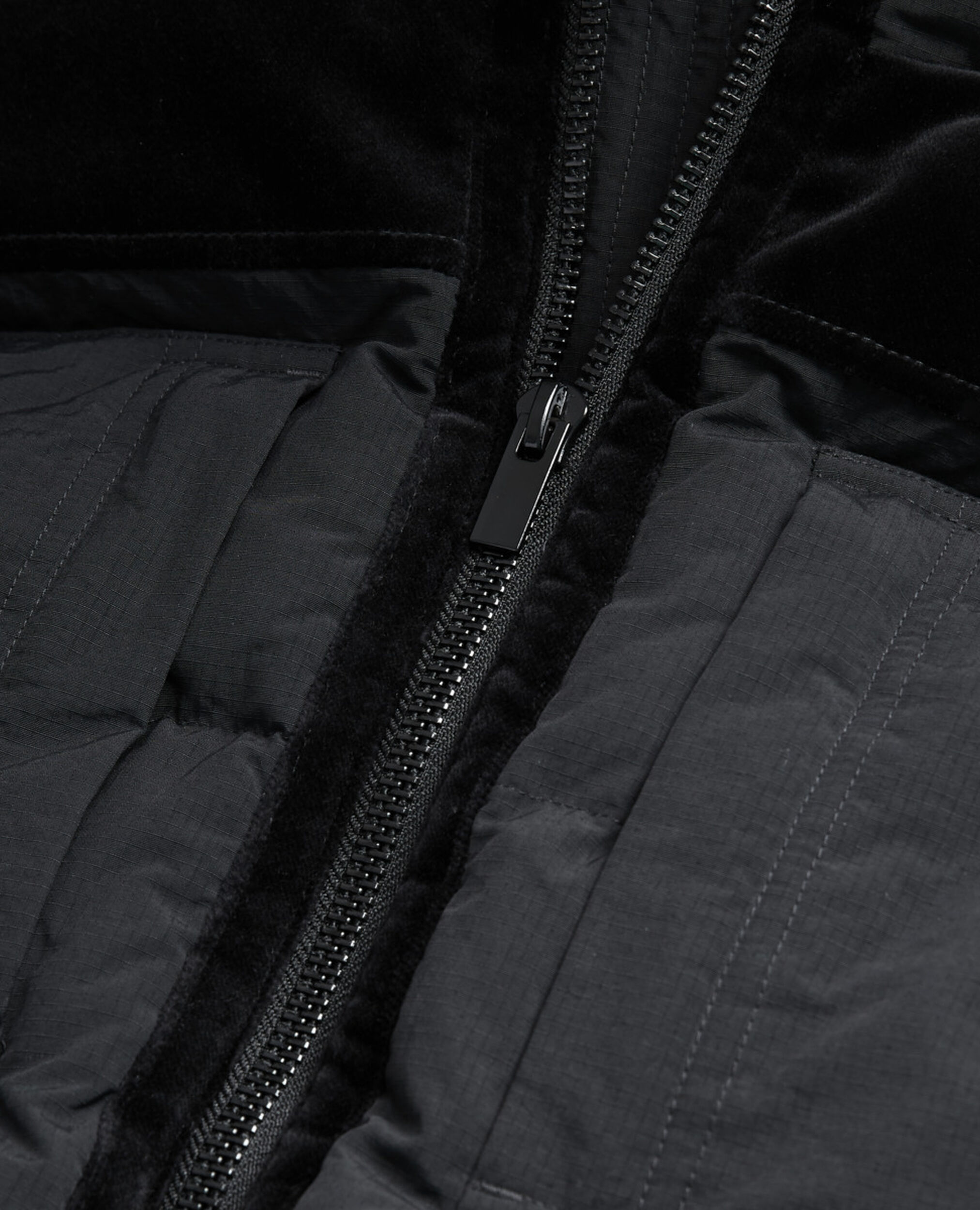 Black sleeveless down jacket, BLACK, hi-res image number null