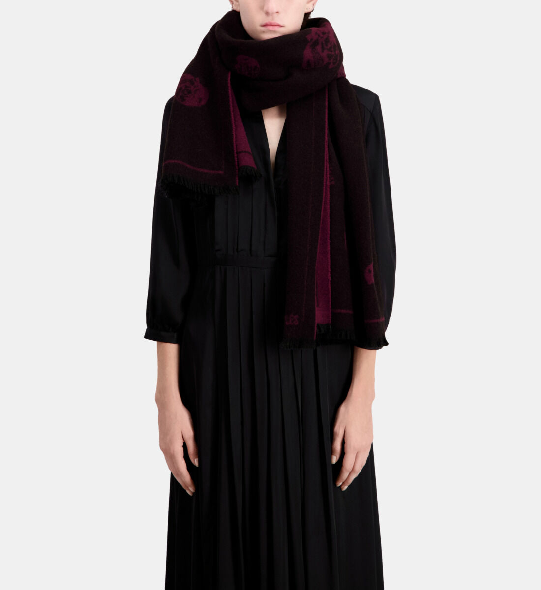 Burgundy and black deals scarf