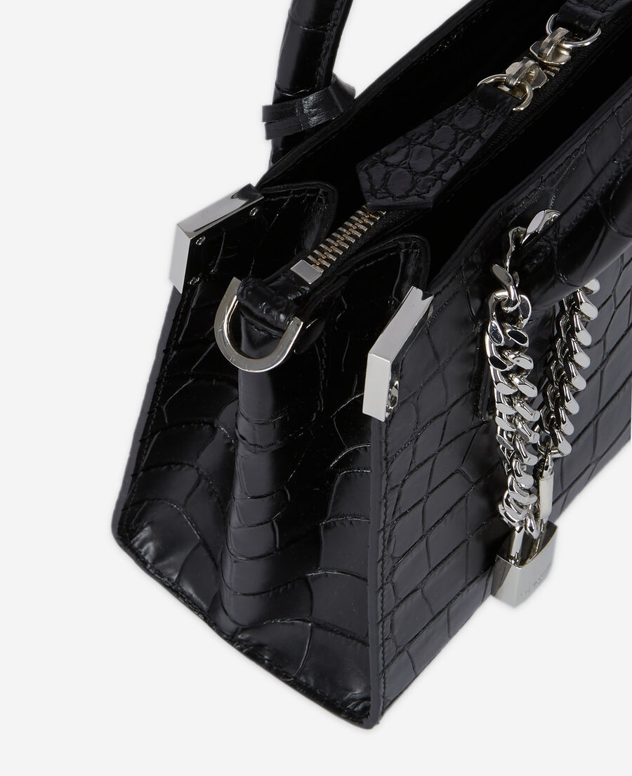 The Kooples FEMME BLACK sac ming medium en cuir noir