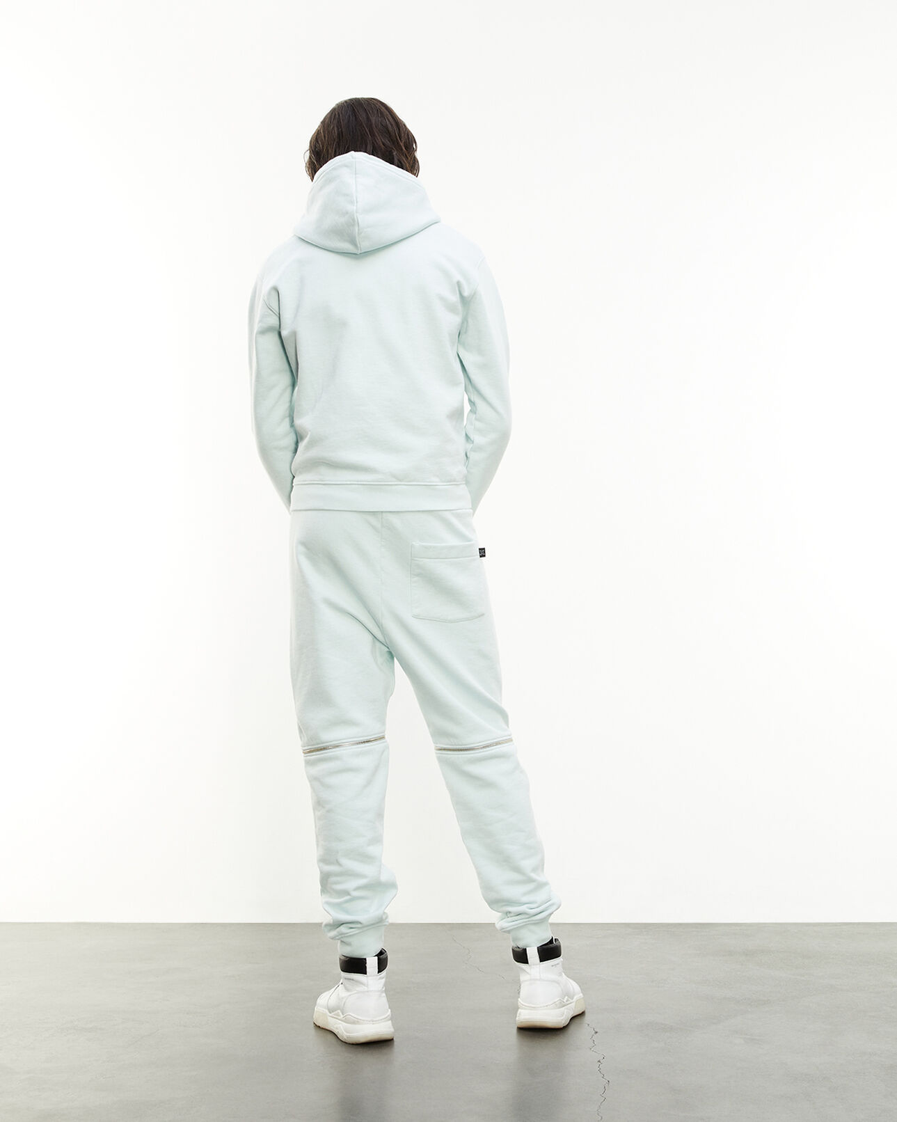 The Kooples HOMME MINT sweat à capuche vert menthe à badge