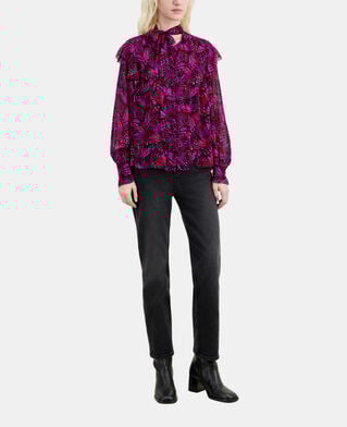 The Kooples FEMME PINK top imprimé avec volants