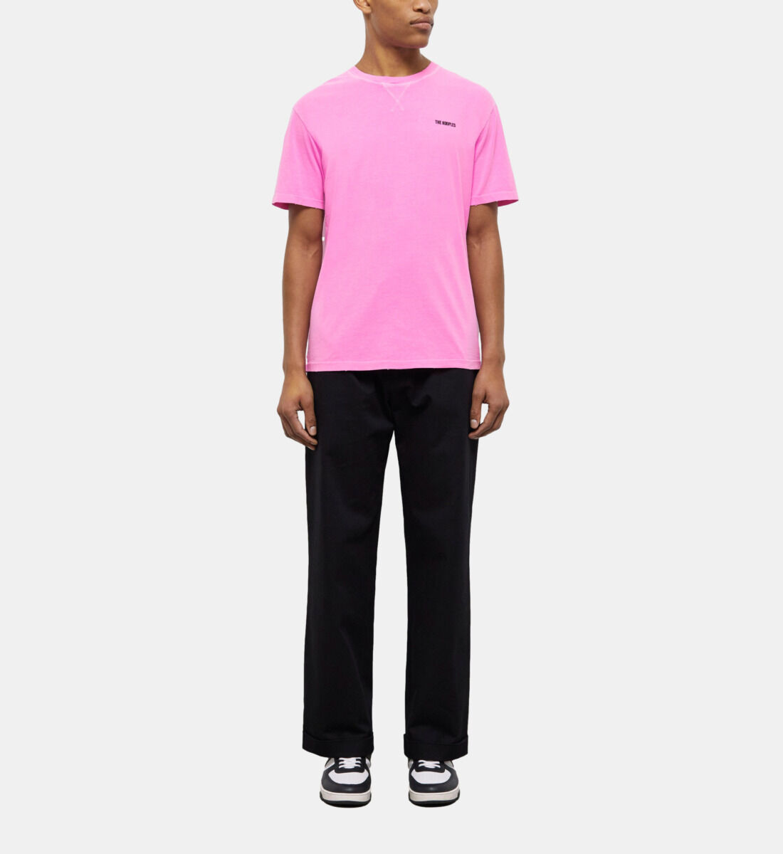 Camiseta rosa fluorescente logotipo para hombre The Kooples Espana