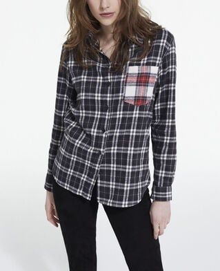 The Kooples F BLACK overshirt with check motif