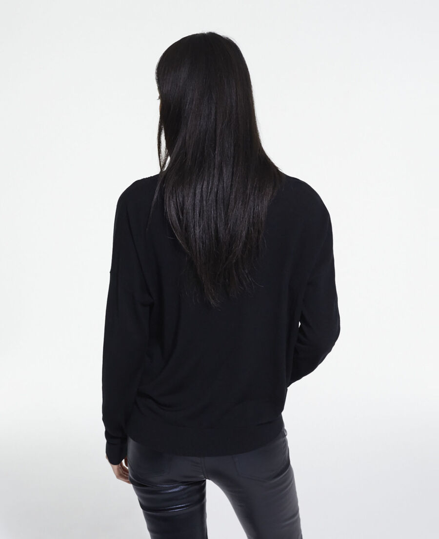 pull en laine noir