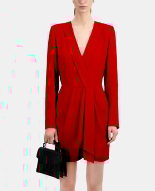 The Kooples WOMEN ORIENTAL RED short red jacquard polka dot dress