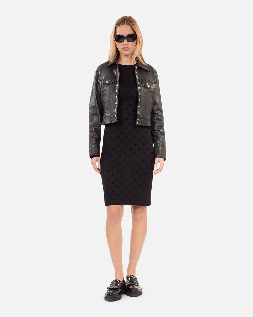 The Kooples FEMME BLACK robe courte en jersey noire