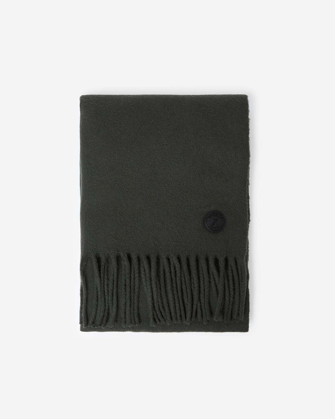 The Kooples HOMME KAKI écharpe laine cachemire kaki franges