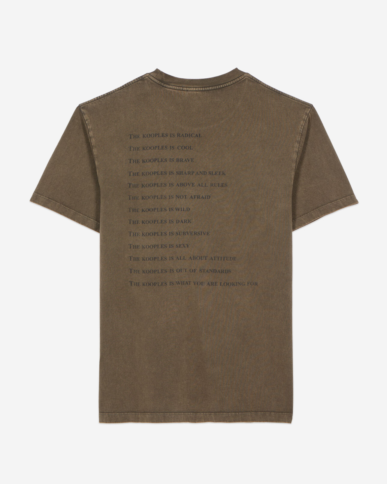 The Kooples MEN KAKI khaki what t-shirt