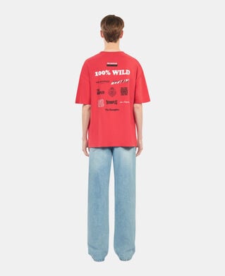 The Kooples HOMME RUBIS t-shirt avec s&eacute;rigraphie rouge